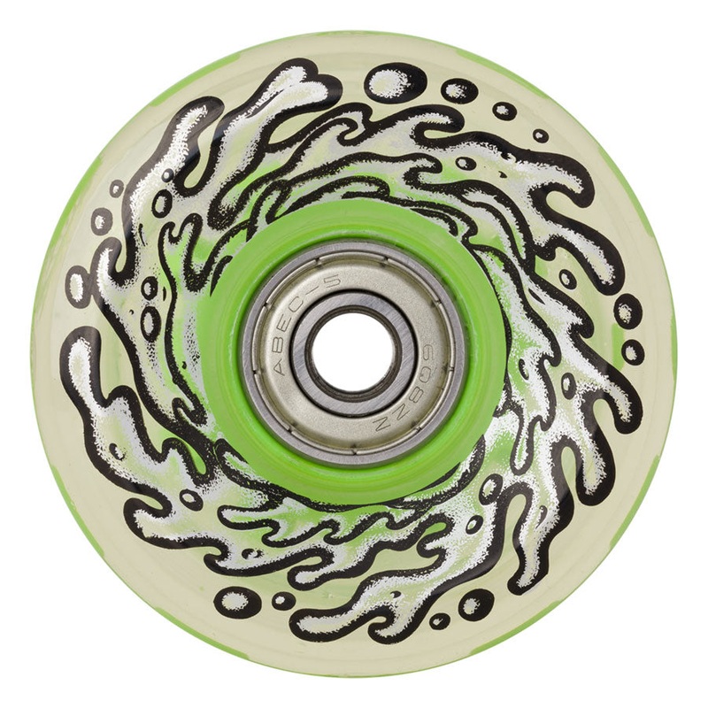 Light Ups 78a Wheels w/GREEN LED and bearings (60mm) 78A 60 MM