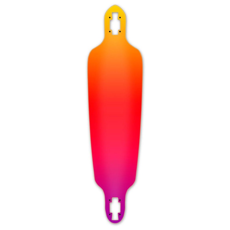 Punked Drop Through Longboard Deck – Gradient Pink Deck