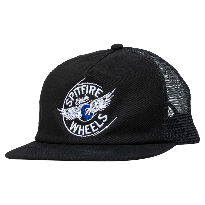 Spitfire Flying Classic Adjustable Trucker Hat – Black/White Black/White