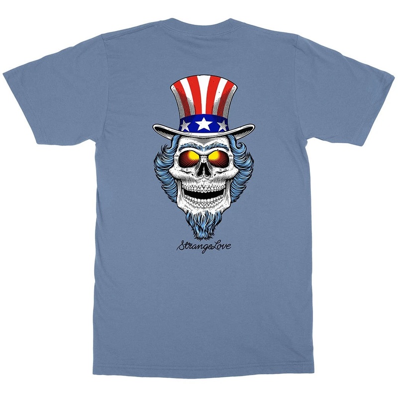 Strange Love Uncle Sam T Shirt Stone Blue M