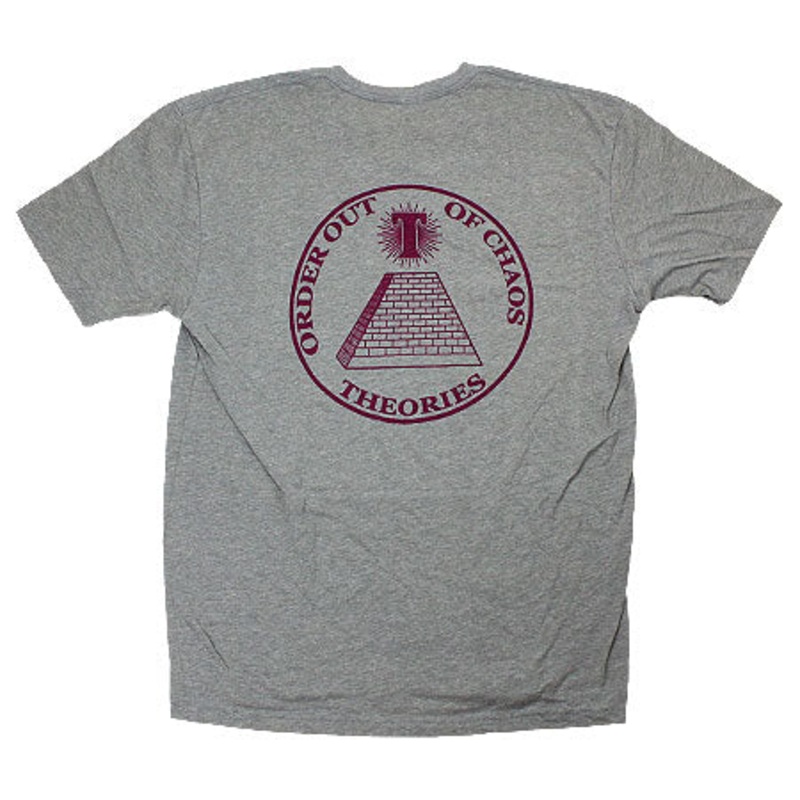 Theories Chaos T Shirt Heather Grey/ Wine Small