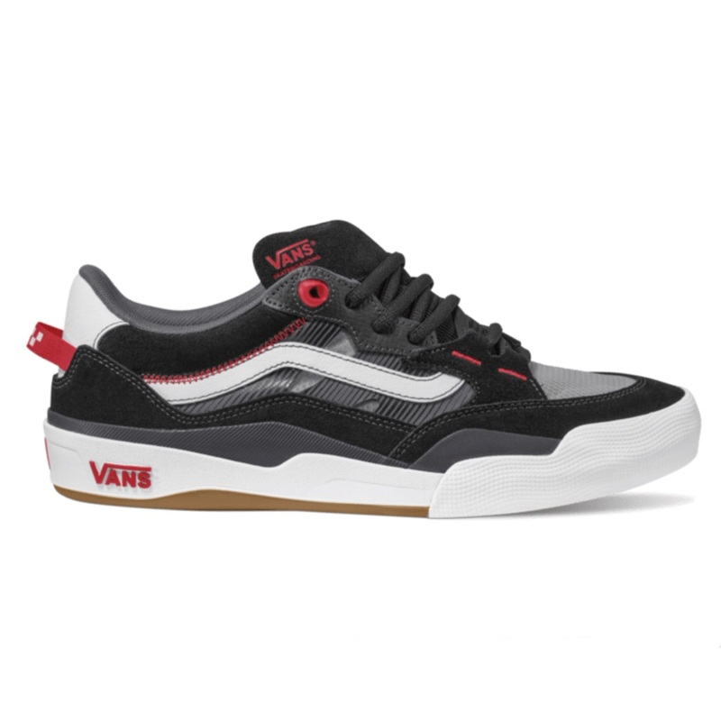 VANS WAYVEE 2 SKATE BLACK WHITE RED 9