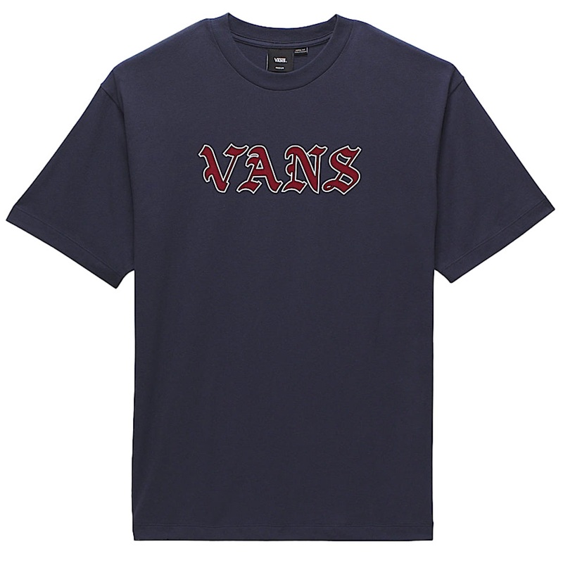 Vans Ye Olde Vans T Shirt Parisian Night Blue Small