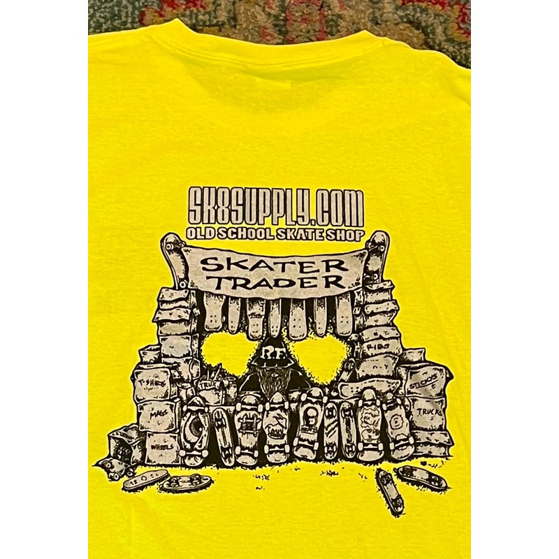 XL SK8supply Skater Trader Shirt – YELLOW