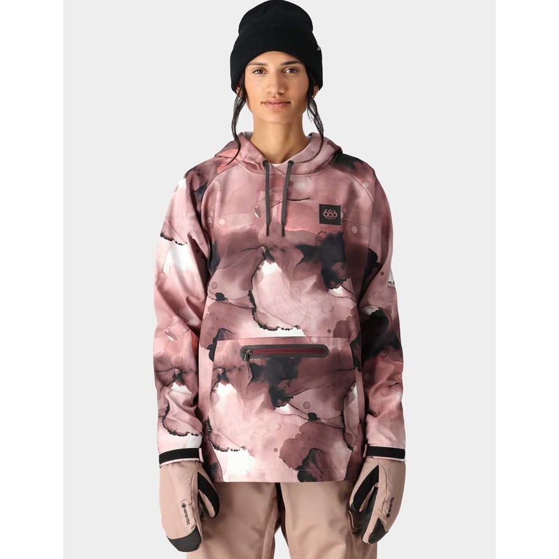 686 Women’s Waterproof Hoody Jacket – 2025 Small Dusty Mauve