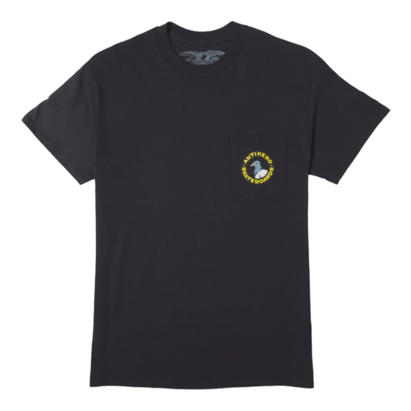 Anti-Hero Pigeon Round Pocket T-Shirt Black/Multi Color S