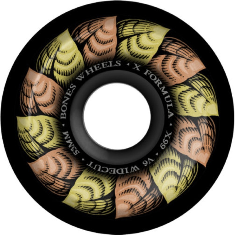 Bones X-Formula V6 Wide-cut Leaving Wheels Black 53MM 99A 53mm