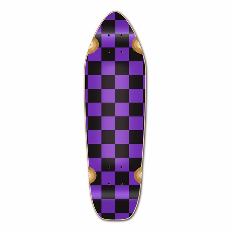 Punked Mini Cruiser Deck – Checker Purple Deck