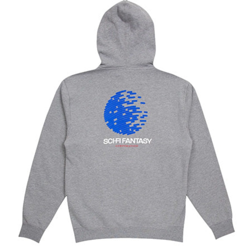 Sci-Fi Fantasy Telecom Zip Hooded Sweatshirt Heather Grey Extra Large