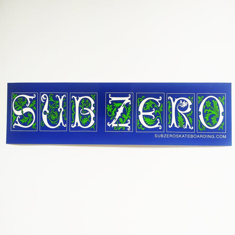 Sub Zero Skateboarding Bumper Sticker