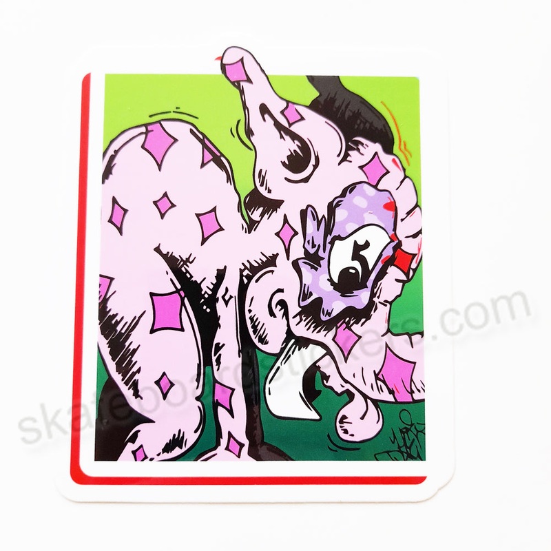 Thank You X Hijinx Skateboard Sticker – Pink Elephant