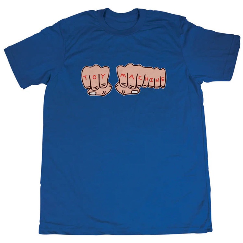 Toy Machine Fists T Shirt Blue Small