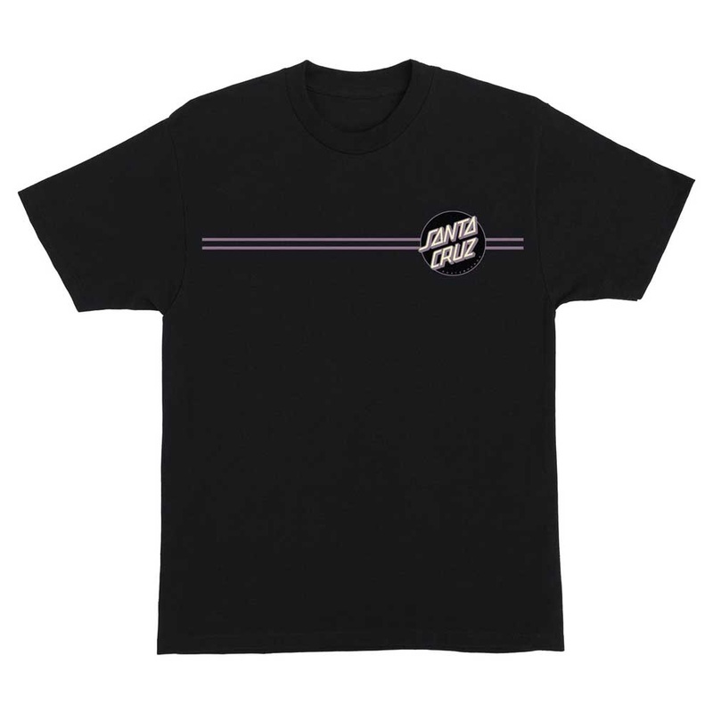 44156291 Johnson Beast Wagon Stripes Heavyweight Tee Black Mens Santa Cruz MD