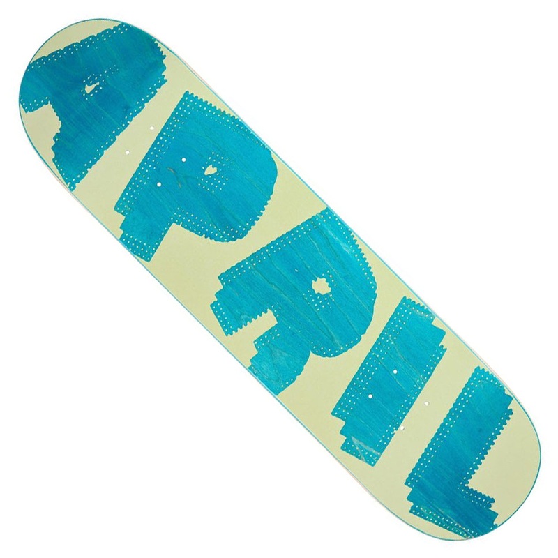 April Skateboards AP Halftone Blue Yellow Deck Blue/ Yellow 8.125 x 31.77 WB:14