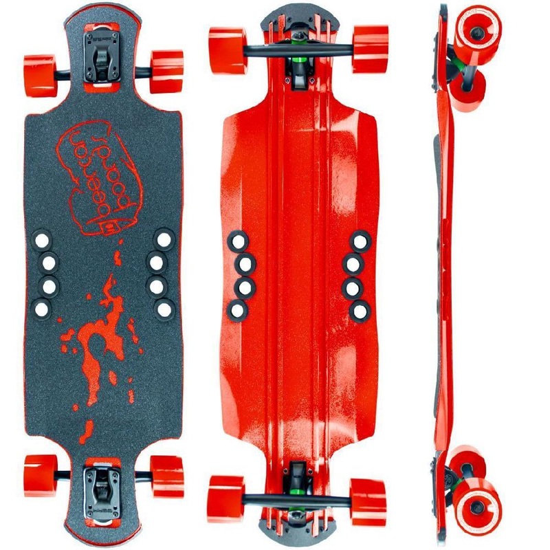 Beercan Red 35″ Oat Soda Drop Through Longboard Complete