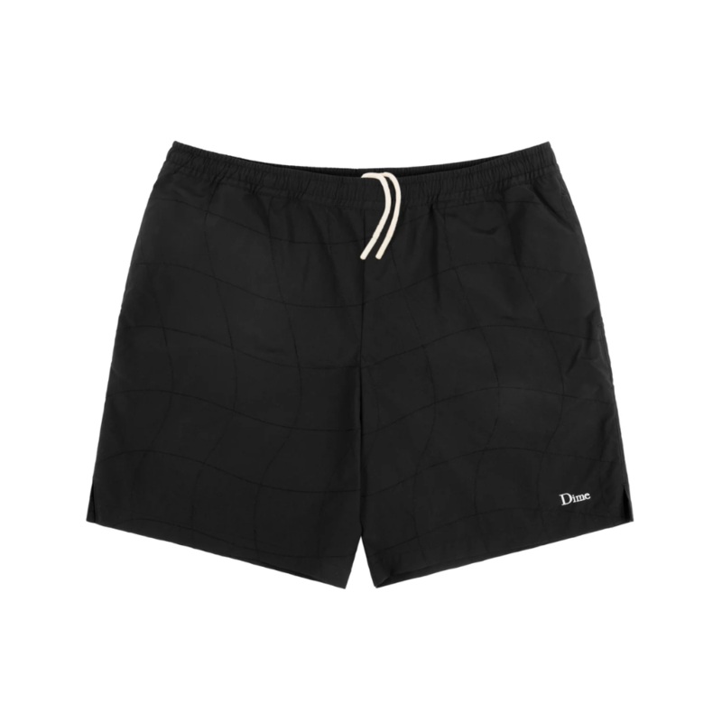 Dime Wave Quilted Shorts Black LG