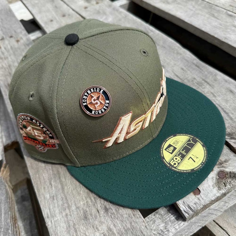 Doomsday Olive Green 45th Houston Astros New Era Hat 5950 Fitted 7