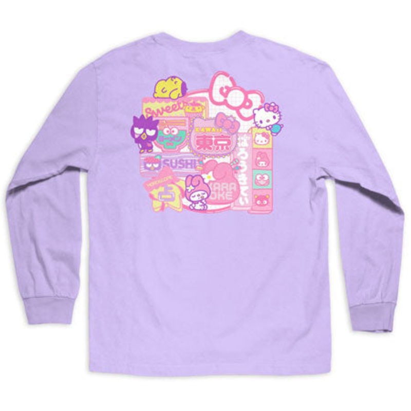 Girl Sanrio Restaurant Long Sleeve T Shirt Lavender Medium