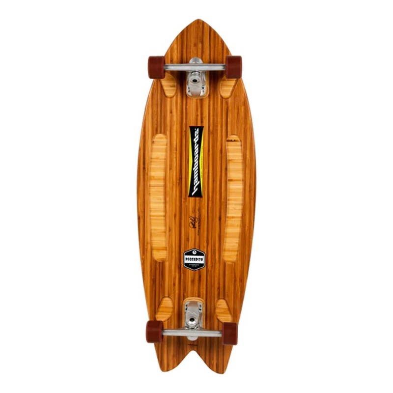Hamboards Pescadito Bamboo 43″ Surfskate Cruising Longboard Complete