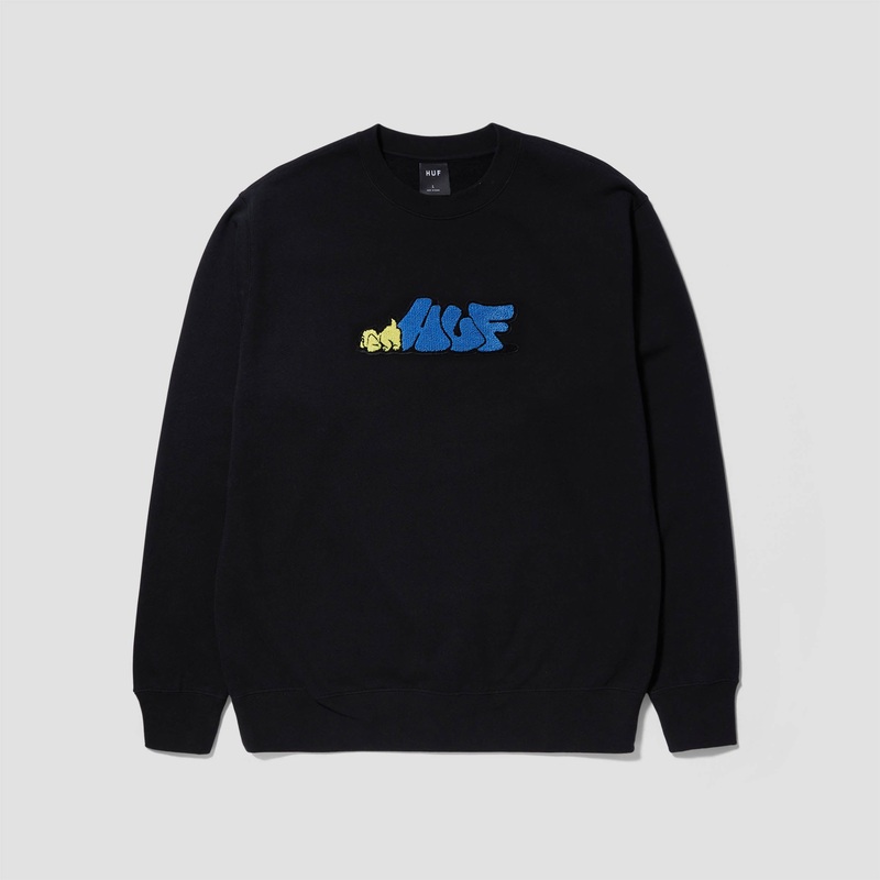 HUF Dog Sense Crew Black Small