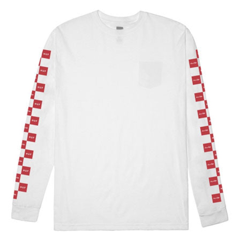 HUF HUF x Chocolate Checkered Longsleeve Pocket T-Shirt White Small