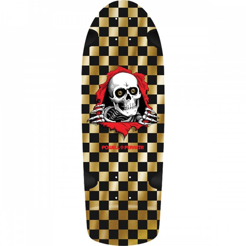 Powell Peralta Ripper Checker 10″ Gold Foil Skateboard Deck
