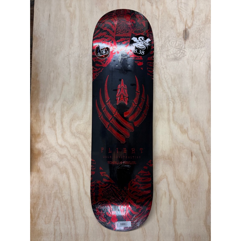 Powell Peralta Skeleton Red Foil FLIGHT Skateboard Deck – 8.38″ K26
