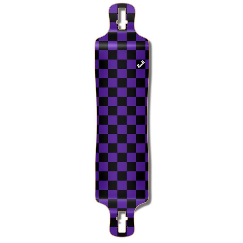 Punked Lowrider Longboard Deck – Checker Purple Deck