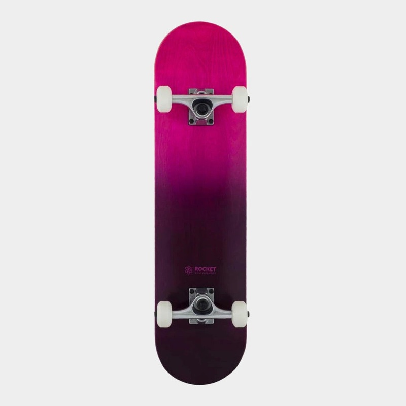 Rocket – 7.75″ – Double Dipped Complete Skateboard – Black / Purple