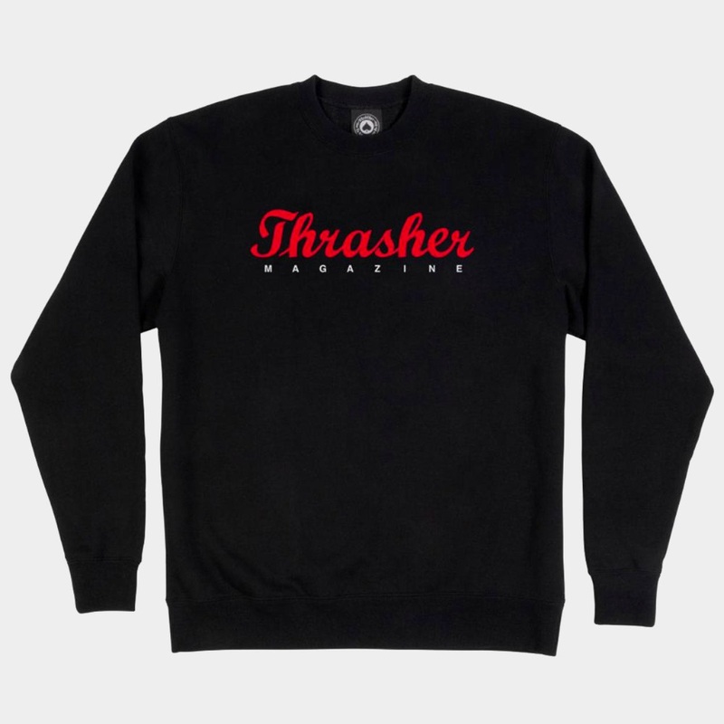 Thrasher – Script – Crew Sweatshirt – Black S