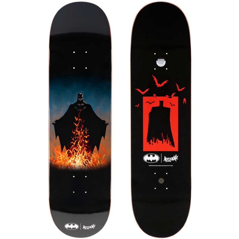 Welcome x Batman Bat Flames on Popsicle Skateboard Deck – 8.5″ Deck Only 8.5