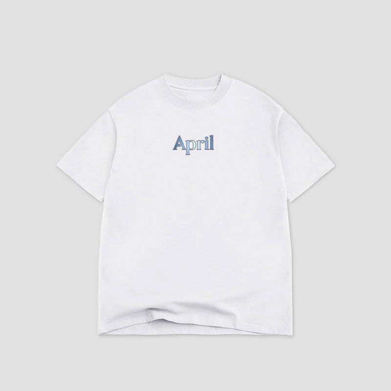 April Gradient Logo T-Shirt White Small