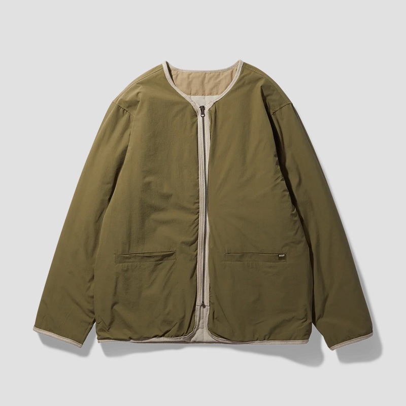 HUF Worldwide Reversible Liner Jacket Cream Small