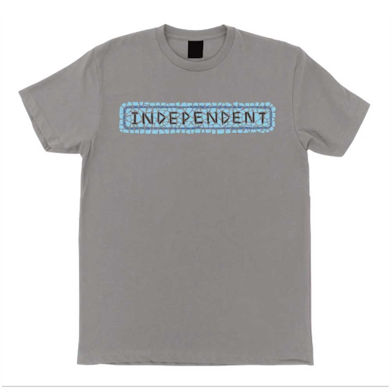 Independent Trucks Tile Bar Tee Medium Grey Midweight Mens SM