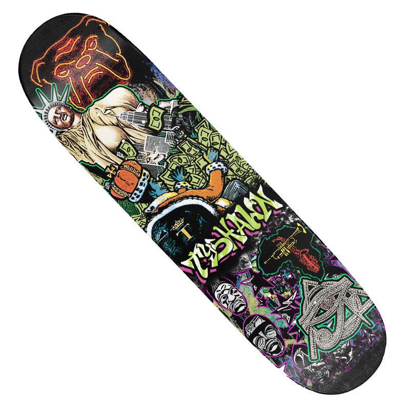 King Skateboards Tyshawn Liberty Deck Multicolor 8.25 x 31.79 WB:14.125