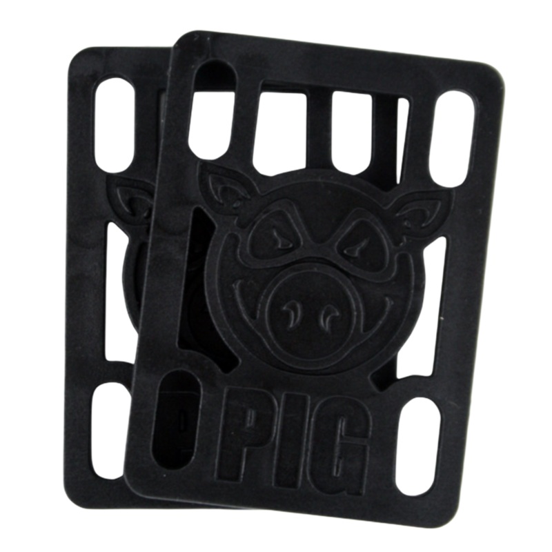 Pig Wheels Black Riser Pads – Set of Two (2) – 1/4″ 1 1/4 Black