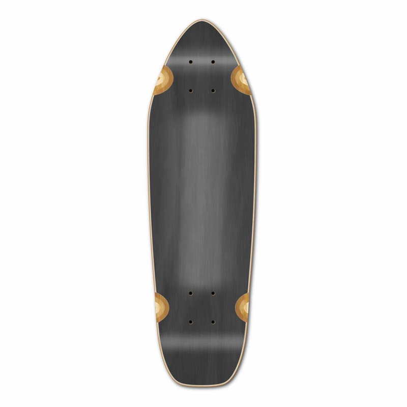 Punked Mini Cruiser Blank Deck – Stained Black Deck