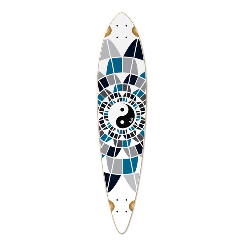Punked Pintail Ying Yang 40″ Longboard Deck Deck only