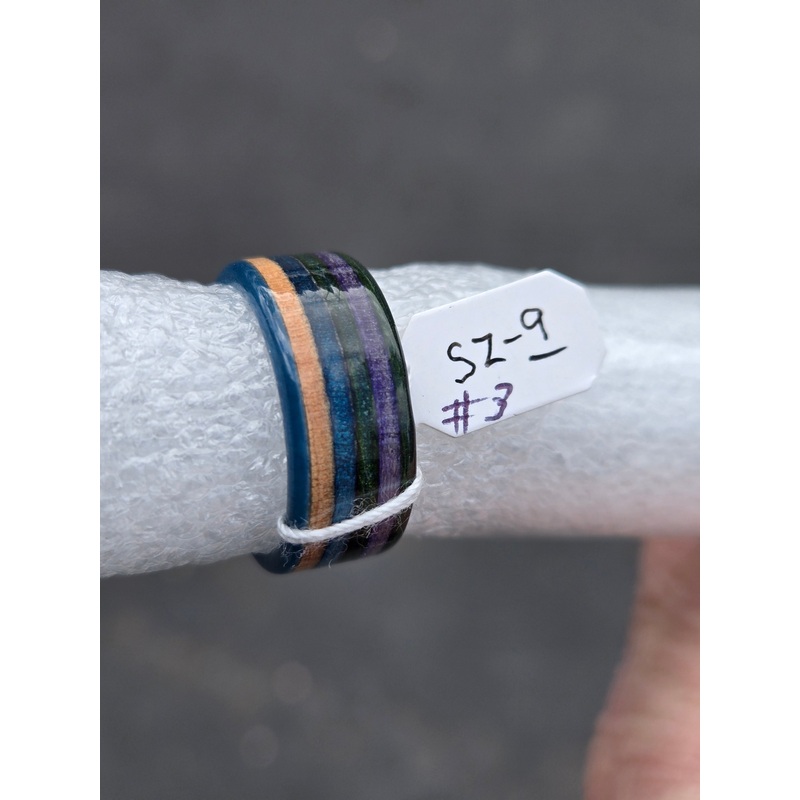 Recycled Bo-Tuff Skateboard Ring SIZE 9 (#3)