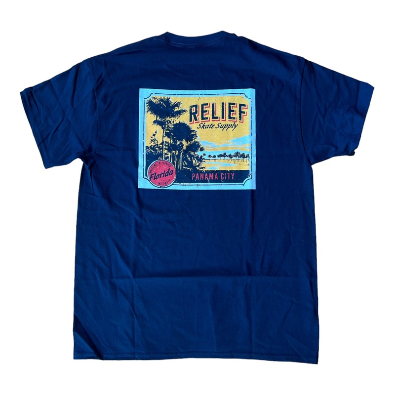 RELIEF POSTCARD POCKET T SHIRT BLACK S Black