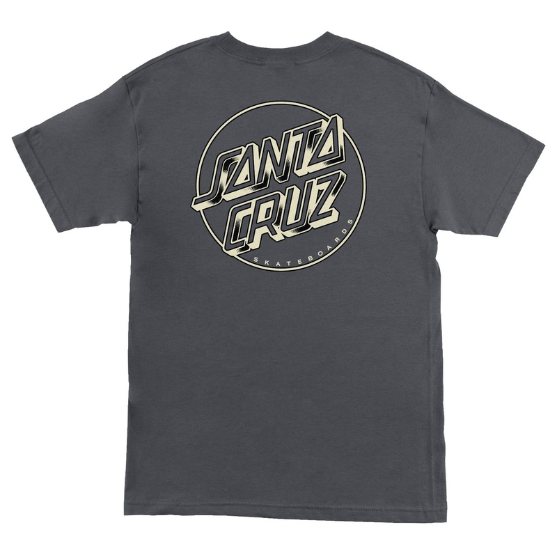 Santa Cruz Dressen Rose Dagger Opus Heavyweight Short Sleeve T-Shirt Small Charcoal