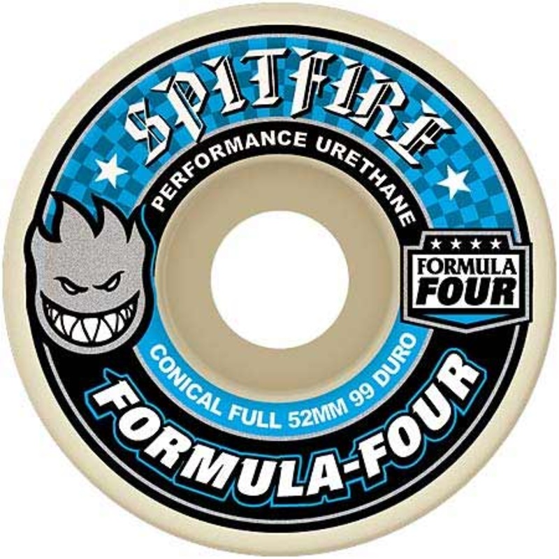 Spitfire Formula Four 99D Conical Full Shaped Wheels White 52mm