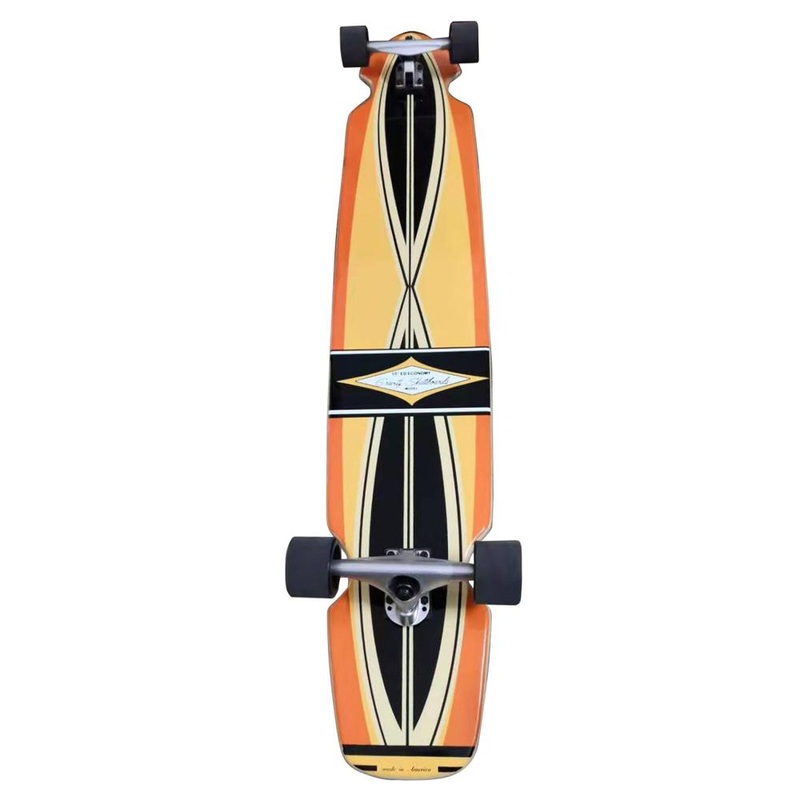 Gravity Ed Economy Pro Series Orange/Brown 55 inch Longboard Complete