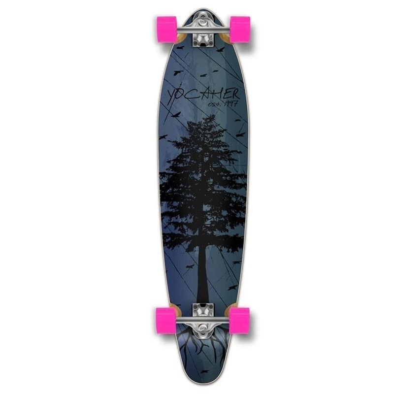 Kicktail In The Pines Blue 40 inches Longboard from Punked Complete