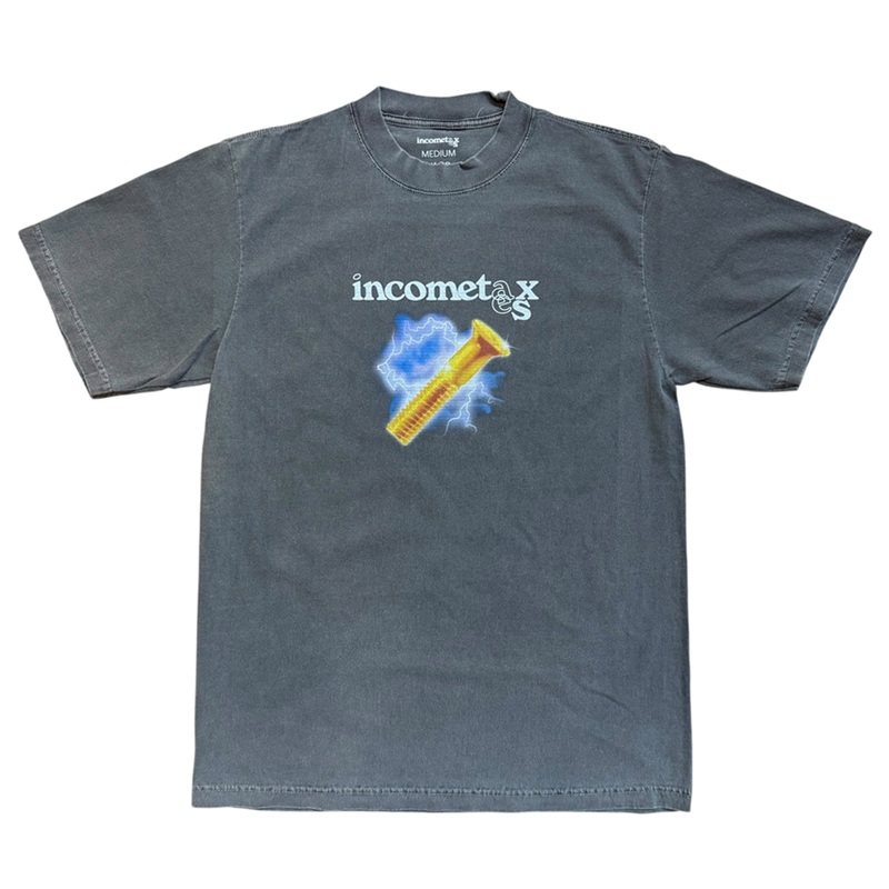 Lightning Gold Bolt Tee Gray Income Taxes Hardware MD