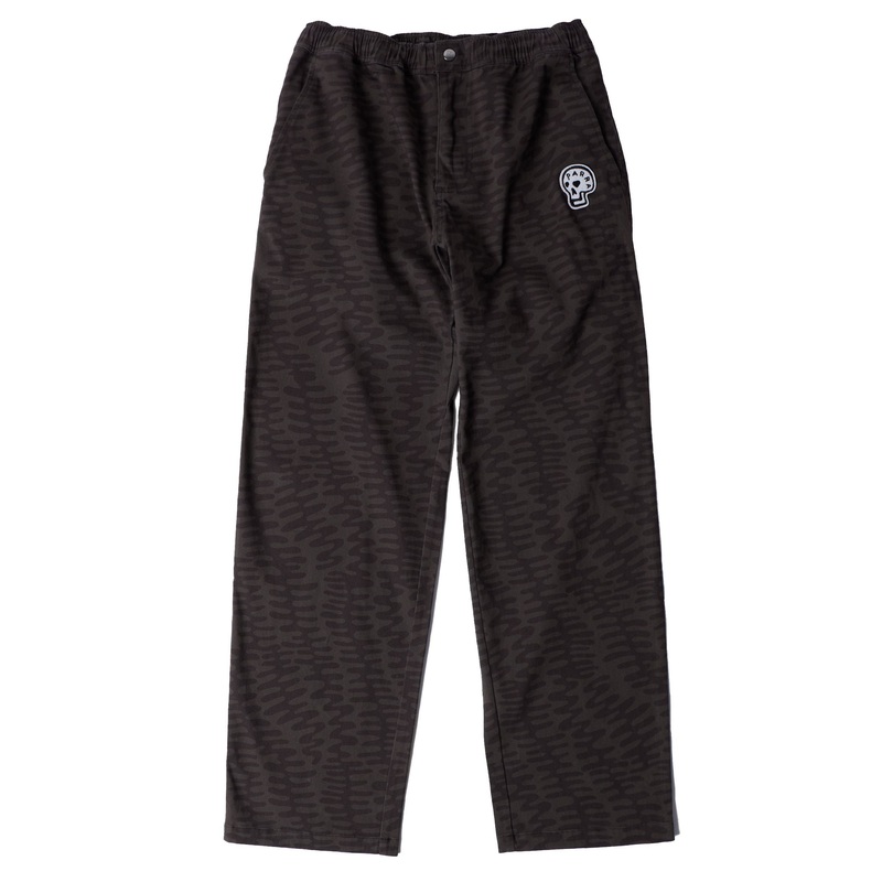 Parra Stitched Skull Pants Washed Grey M