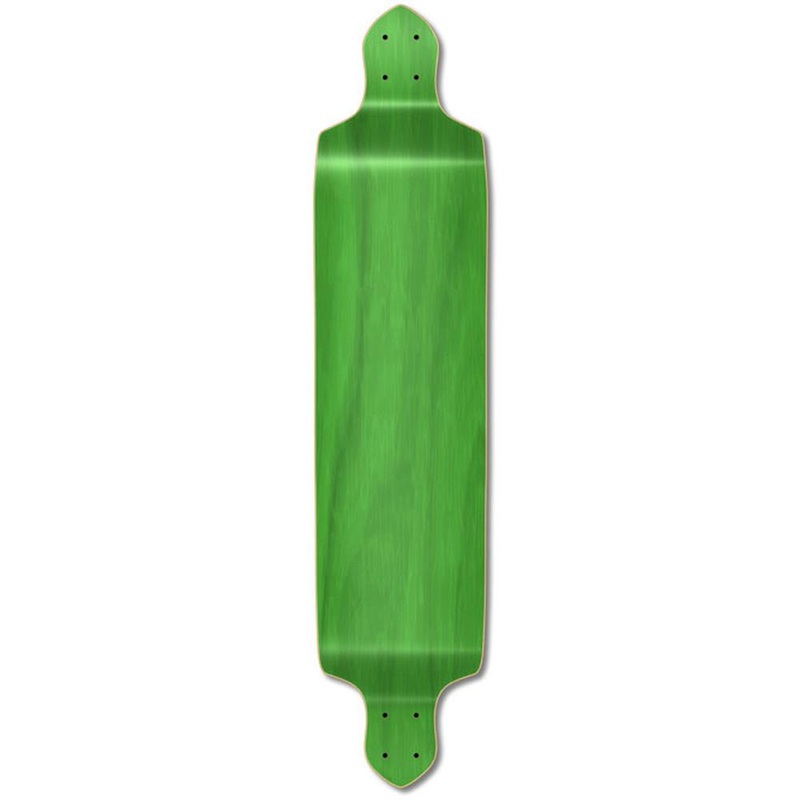 Punked Drop Down Blank Longboard Deck – Stained Green Deck
