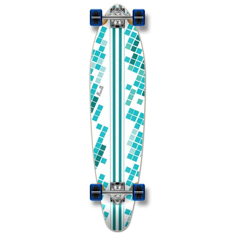 Punked Kicktail White Digital Wave Longboard Complete Complete