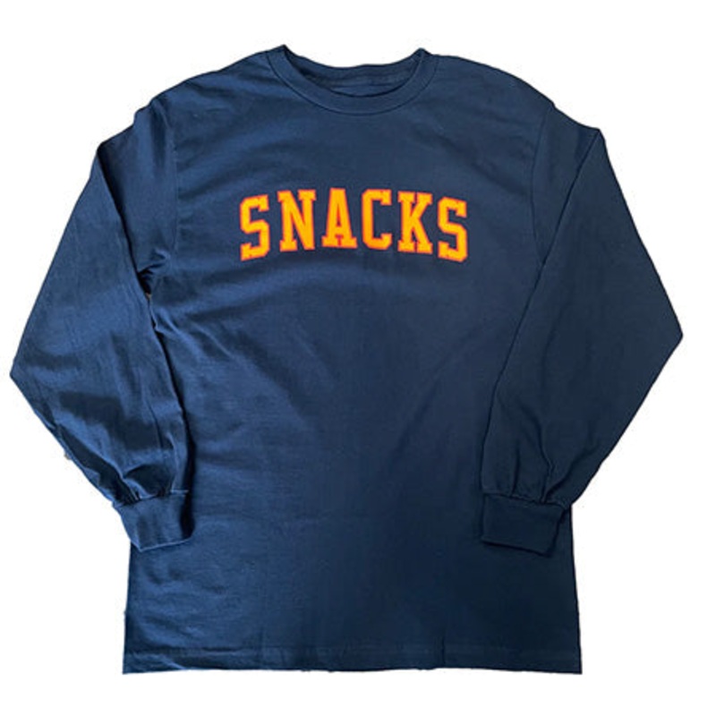 Quartersnacks Snacks Varsity Long Sleeve T Shirt Navy Small