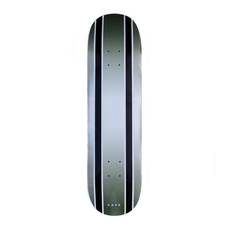 Skateboard Cafe – 8″ – Double Stripe Deck C2 Shape – Olive / Black Fade
